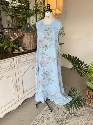 Elsie Maxi Dress Lt Blue Dresses S & F/ Italy