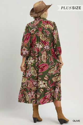 Flourish Dress Olive by Umgee Dresses Umgee