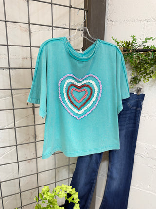 Lighthearted Top Turquoise by Easel Shirts & Tops Easel