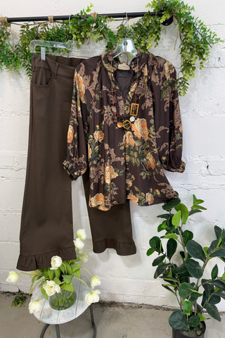 Lennox Top Brown by Umgee