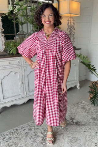 Harrison Long Dress Crimson by Umgee