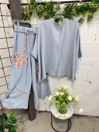 Rianna Top Cloud Blue by Easel Shirts & Tops Easel