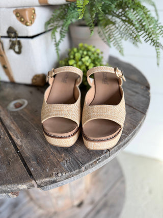 Treat Yourself Wedge Raffia Shoes Corky's Footwear