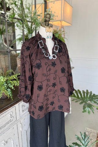 Donna Top Brown by Umgee