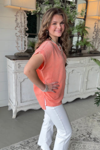 Cozy Days Top Coral Shirts & Tops Zenana