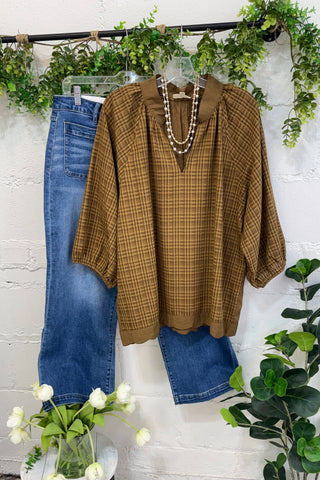 Ursula Top Brown by Umgee Shirts & Tops Umgee