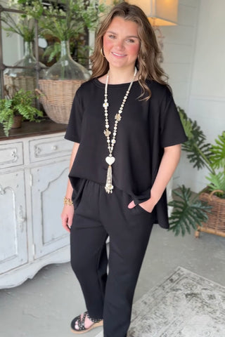 In Demand Pant Set Black Top & Pant Set Brad and Rena