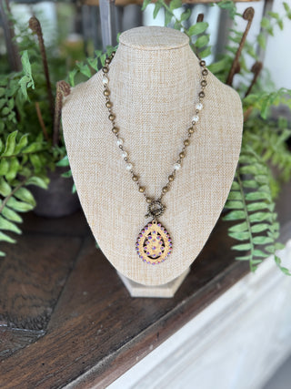 Cultured Necklace Bronze by Pink Panache Necklaces Pink Panache