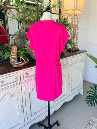 Fuchsia Mini Dress by Umgee Dresses Umgee