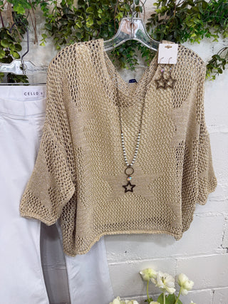 Lisa Sweater Gold Sweater Tempo Paris