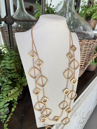 Geostorm Necklace Gold Necklaces L & B Creations