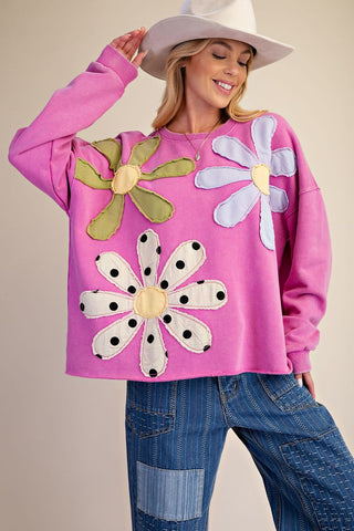 Petal Crush Top Mocha by Easel Shirts & Tops Easel
