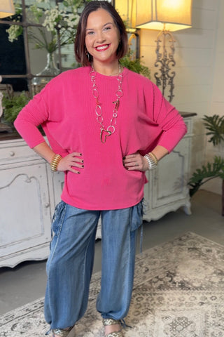 Cherished Top Hot Pink Shirts & Tops Heimish USA