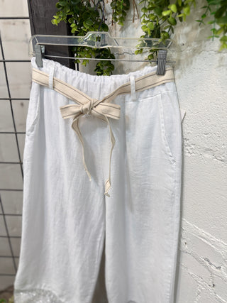 Crawford Linen Pants White Pants New Afeis