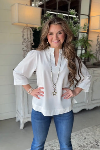 Devon Top Off White by Jodifl