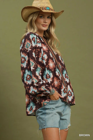 Kaylene Top Brown by Umgee