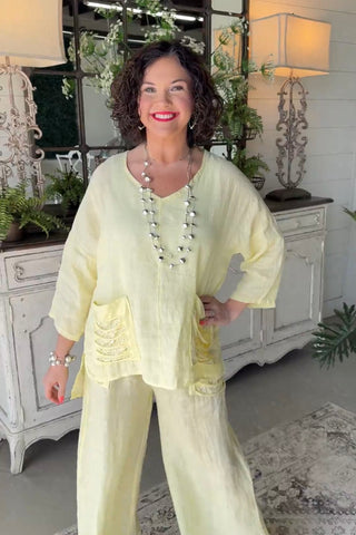 Charlize Top Yellow Shirts & Tops Sole Luna