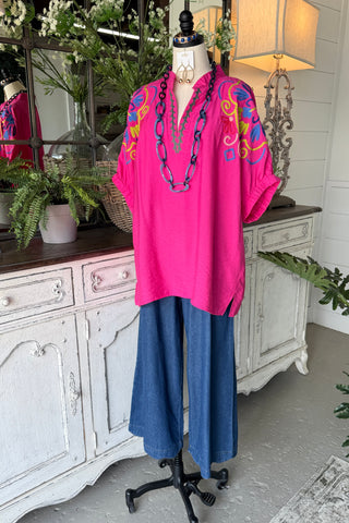 Summer Days Top Fuchsia