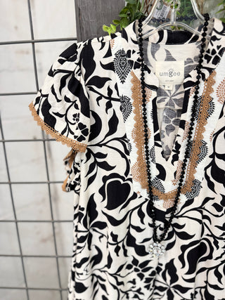 Betty Lou Maxi Dress Black Mix by Umgee Dresses Umgee