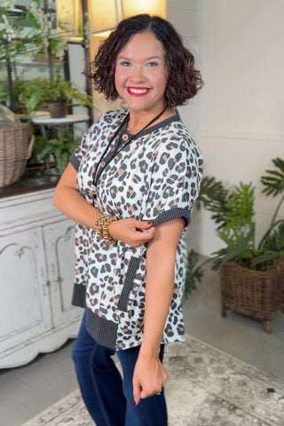 Carmine Ivory Leopard Top Shirts & Tops Heimish USA