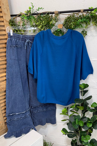 Hayward Sweater Sapphire by Umgee sweater Umgee