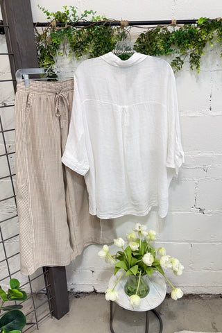 Dauphin Island Top White Shirts & Tops Acqua & Limone