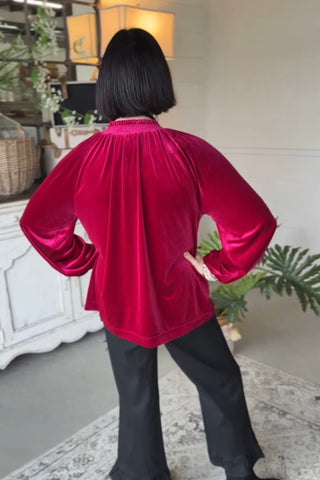 Maggie Top Raspberry by Umgee Shirts & Tops Umgee