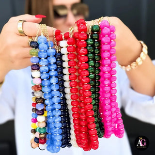 High Strung Necklace Hot Pink Necklaces Al + Gray Graphic Tees
