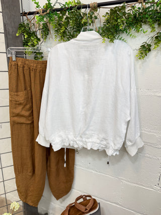 Avalon Linen Jacket White