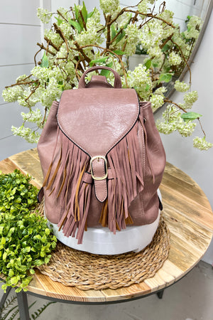 Jewel Distressed Bucket Backpack