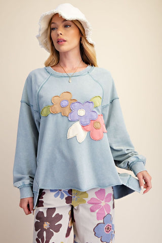 Beth Top Dusty Blue by Easel