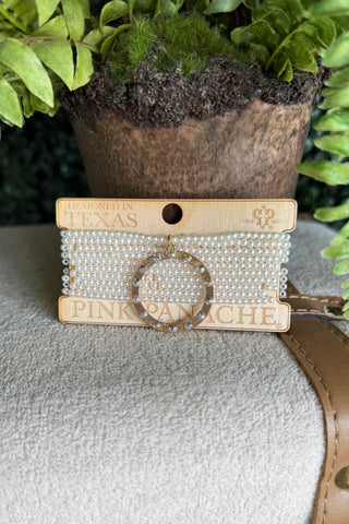 Dothan Bracelet Set White by Pink Panache
