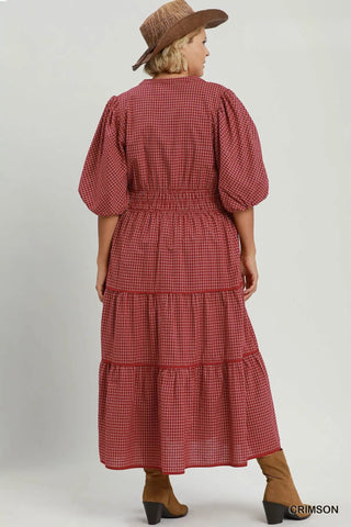 Taylor Long Dress Crimson by Umgee