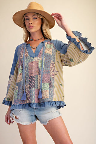 Blue Day Top Denim by Easel