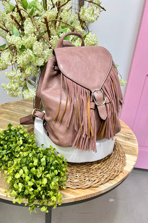 Jewel Distressed Bucket Backpack