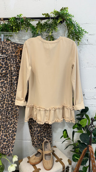 Vicki Top Taupe by Easel