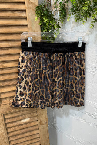 Get Ready Shorts Brown Leopard