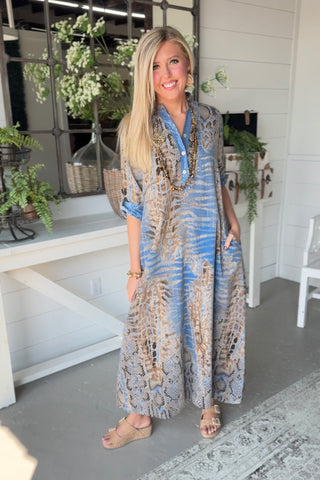 Movement Dress Dusty Blue Dresses S F Moda