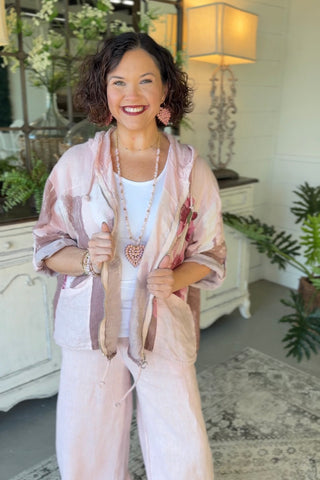 Tessie Linen Jacket Blush Jacket Prospero