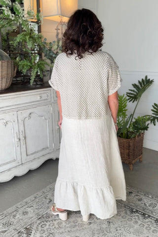 Gretta Maxi Dress Taupe Dresses S & F/ Italy