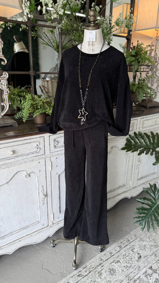 Laid Back Days Long Pant Set Black
