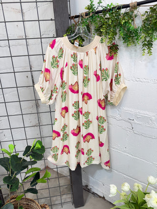 Henrietta Dress Cream by Umgee Dresses Umgee