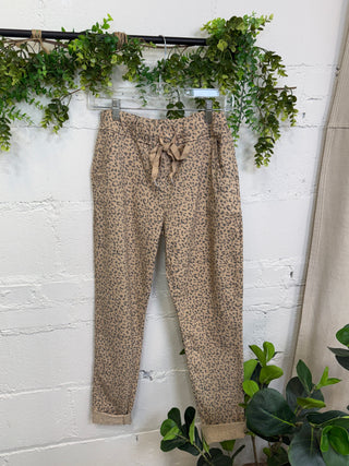 Lovin Leopard Pants Tan Pants LM OLAA MODA