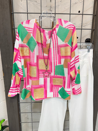 Crosscut Sweater Pink Sweater OHLALA