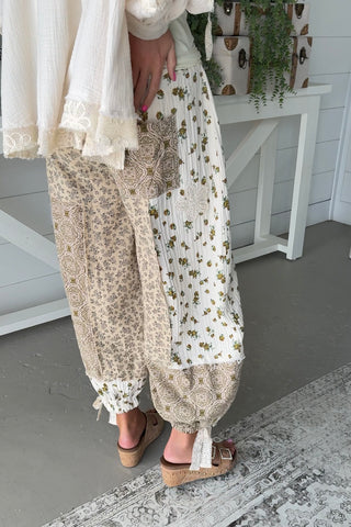 Meadow Pant Sand Multi Pants Pol Clothing