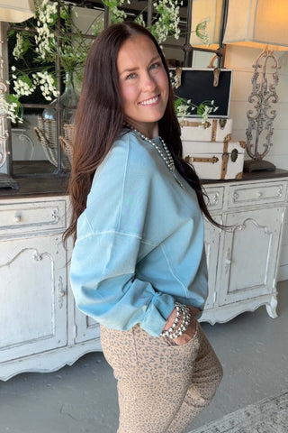 Hang On Sweatshirt Lt Blue