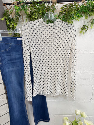 Divine Top Ivory/Black Shirts & Tops RareRaw Clothing