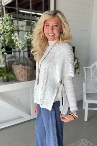 My Good Side Off White sweater Easel