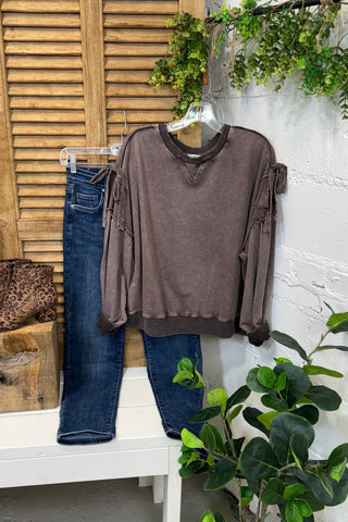 Exhale Top Brown