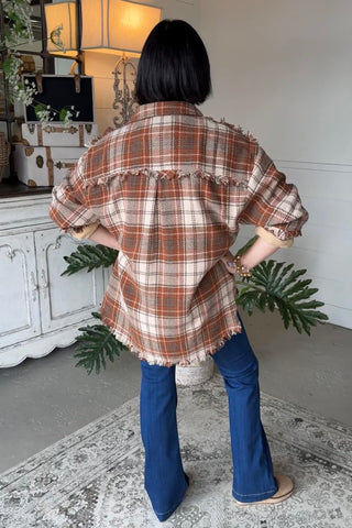 Lockwood Shacket Brown by Bibi
